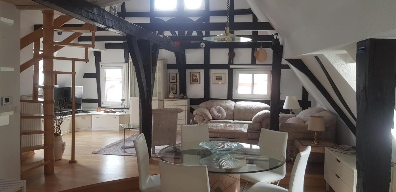 Penthouse Im Historischen Fachwerkhaus Mit Grosser Dachterrasse An Zentralster Lage Боппард Екстер'єр фото